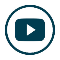 YouTube logo sininen