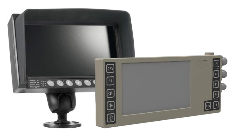 Monitorit ja HMI-näytöt puolustusajoneuvoihin
