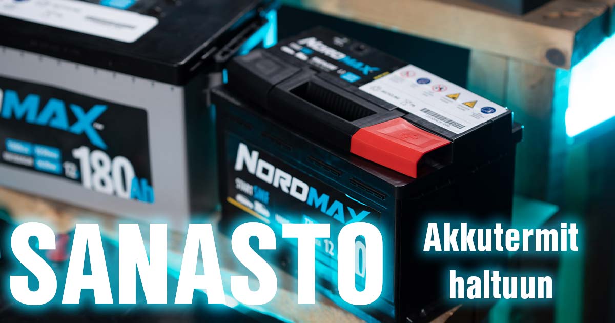Akkusanasto, akkutermit AGM, EFB, avoin akku