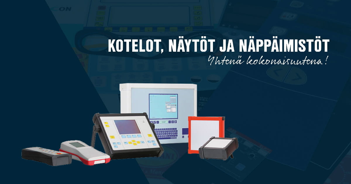 Kotelot, näytöt ja näppäimistöt yhtenä kokonaisuutena