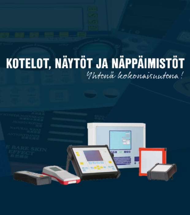 Kotelot, näytöt ja näppäimistöt