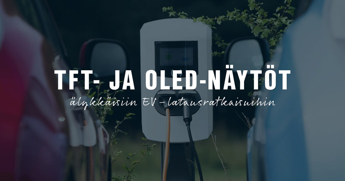 Näytöt sähköajoneuvojen latauslaitteisiin