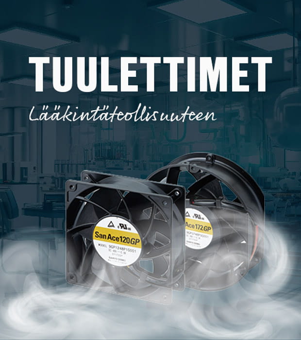 Tuulettimet lääketeollisuuteen