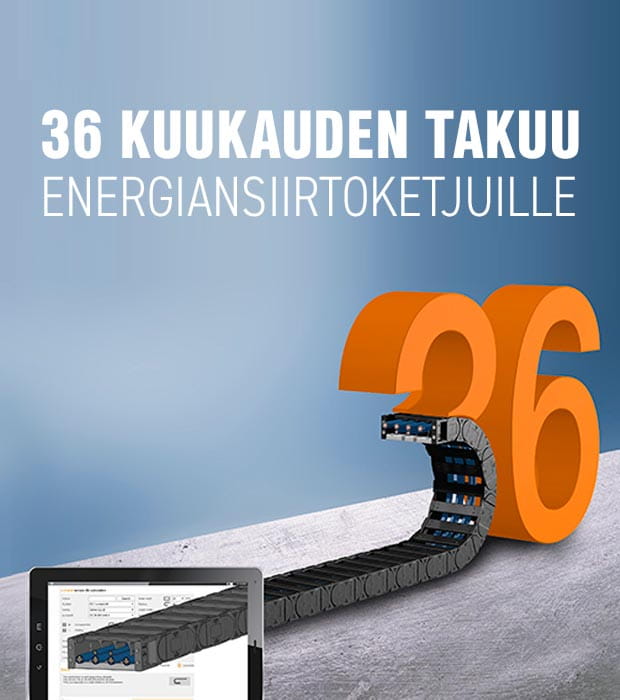 36 kuukauden takuu energiansiirtoketjuille