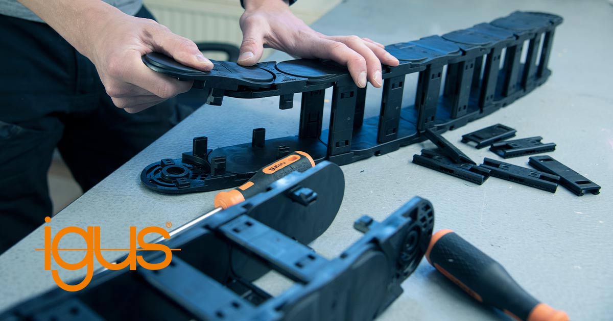 Igus kaapeliketjujen kokoonpanot