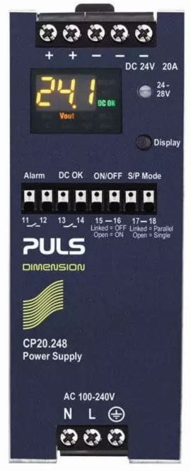 Puls teholähteet näytöllä