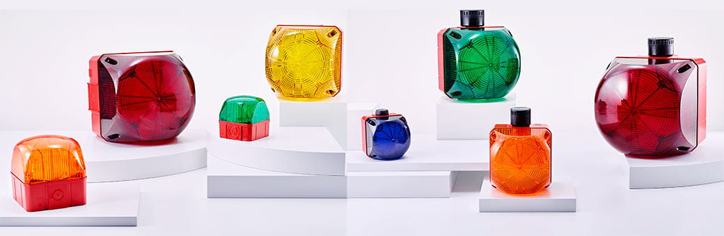 Auer kuutionmalliset valo- ja äänihälyttimet