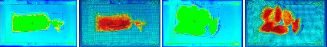 ToF-kameran ottama pistepilvikuva Matrox Design Assistant X -ohjelmassa