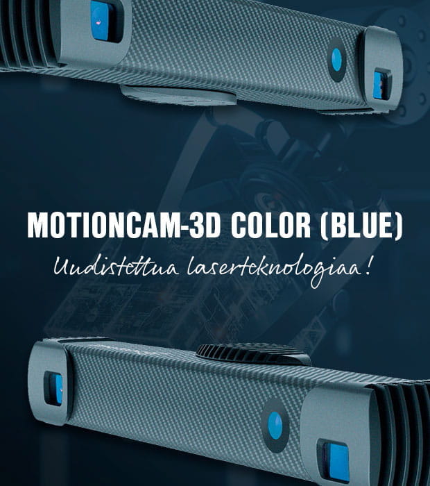 MotionCam-3D Color 3D-skanneri seuraavalle tasolle sinisen laserin ansiosta.