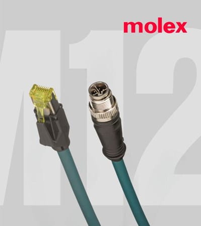 Molex M12 liitinkaapelit