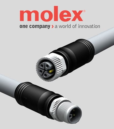 molex m12 power liitinkaapeli