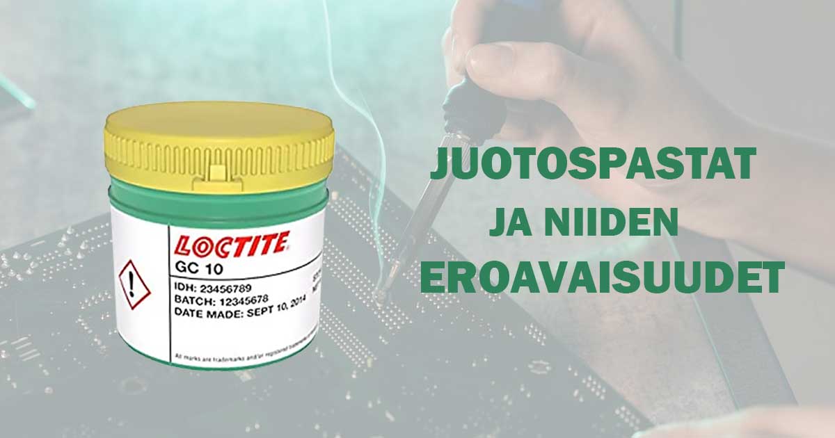Juotospastat ja niiden eroavaisuudet