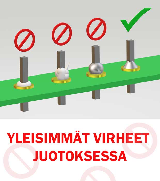 Yleisimmät virheet juotoksessa