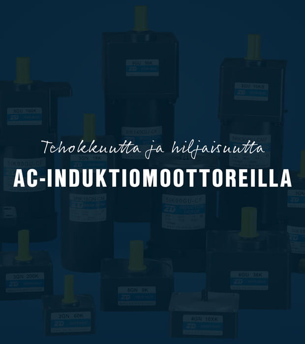 AC-induktiomoottorit hammasvaihteella