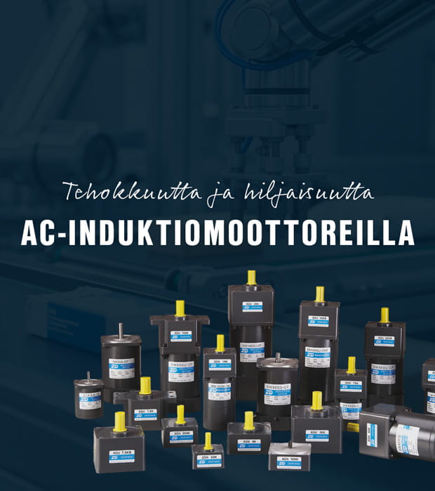 AC-induktiomoottorit hammasvaihteella