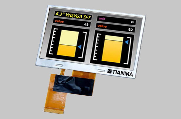 4,3” WQVGA IPS TFT-LCD-Moduuli