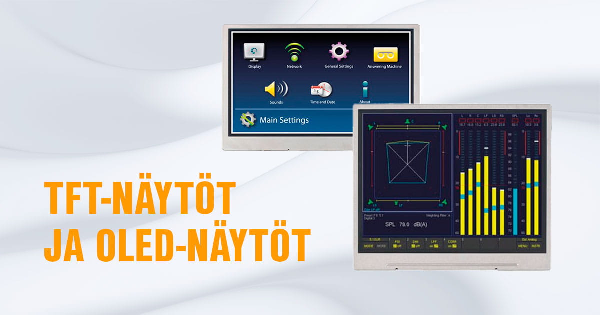 LCD-näytöt, TFT-näytöt ja OLED-näytöt