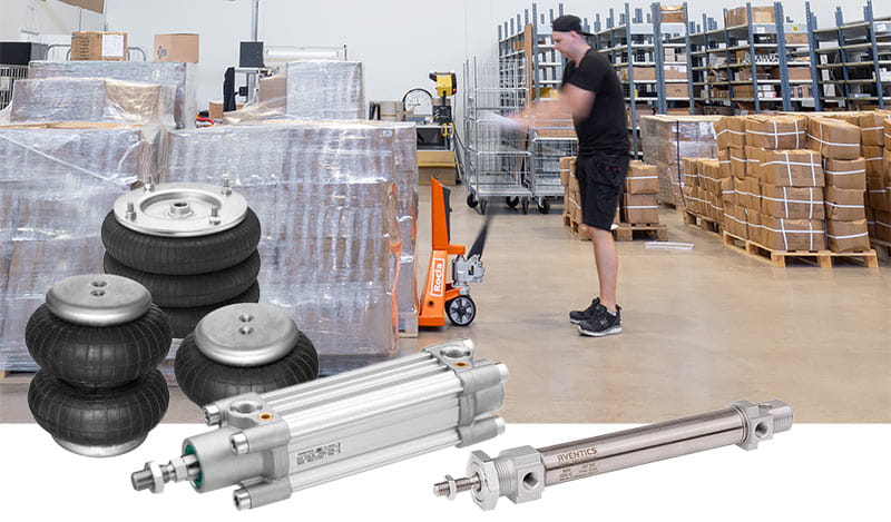 paineilmasylinterien varastointi