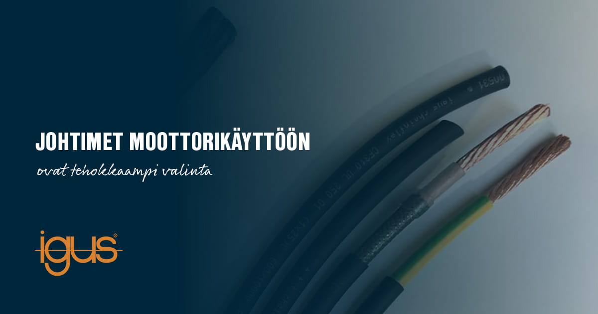 igus yksiohtimiset moottorikaapelit
