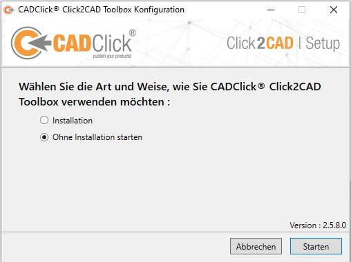 Click2CAD-työkalupakki