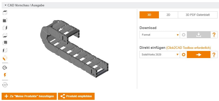 Ilmainen energiansiirtoketjujen CAD-kirjasto