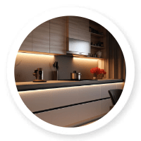 Led profiilivalaisimet esimerkki kohde kodin ja toimiston kalusteet