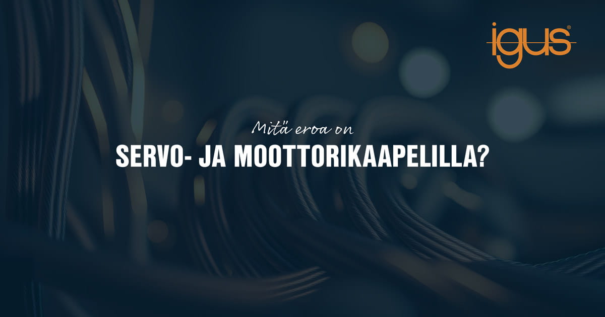 moottorikaapelin ja servokaapelin eroavaisuudet