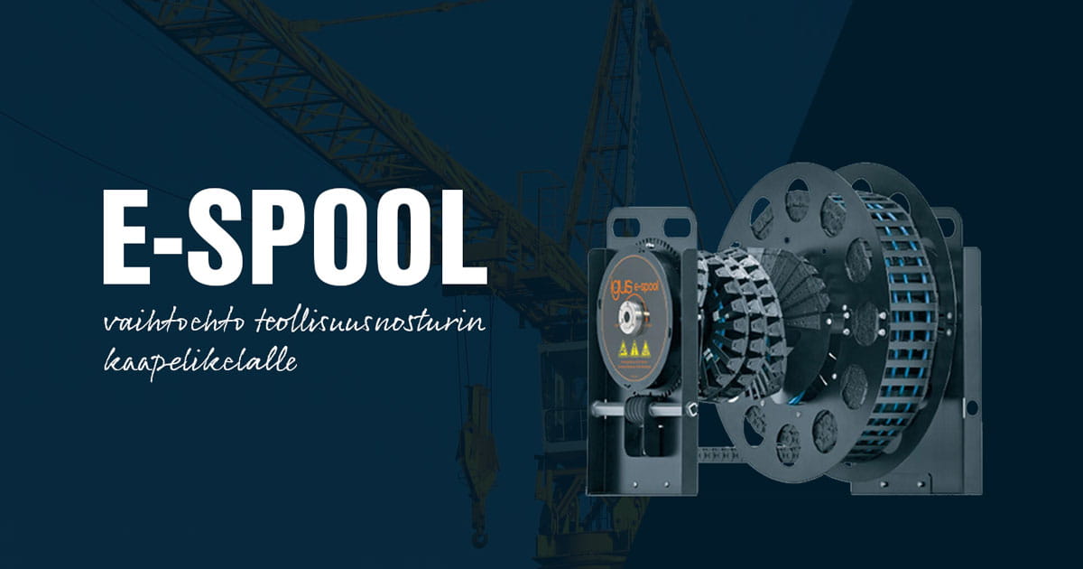 igus e-spool – vaihtoehto teollisuusnosturin kaapelikelalle