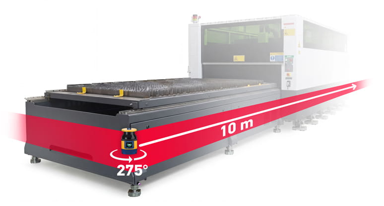 Datasensing SLS10m valvonta-alue
