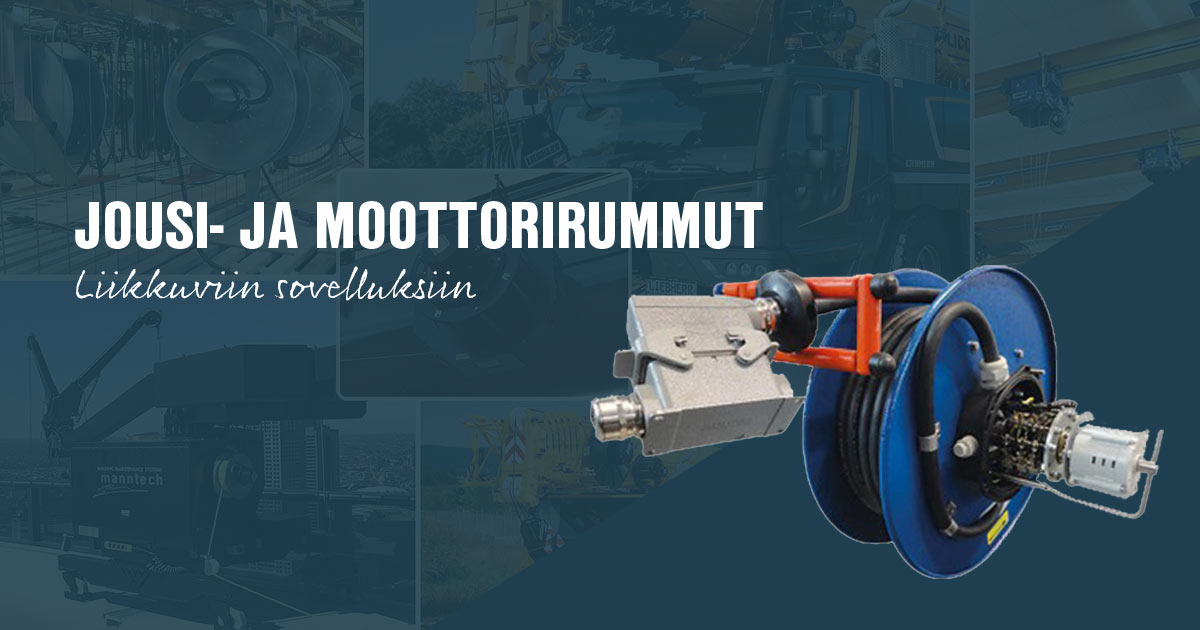 Jousi- ja kaapelirummut liikkuviin asennuksiin
