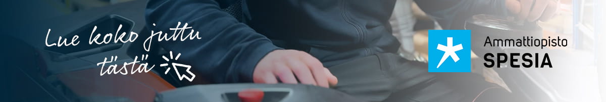 Lue koko juttu yhteistyöstämme Ammattiopisto Spesian kanssa tästä