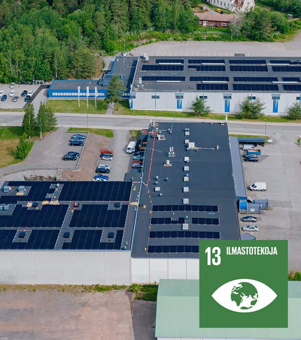Kestävää sähköntuotantoa aurinkopaneeleilla