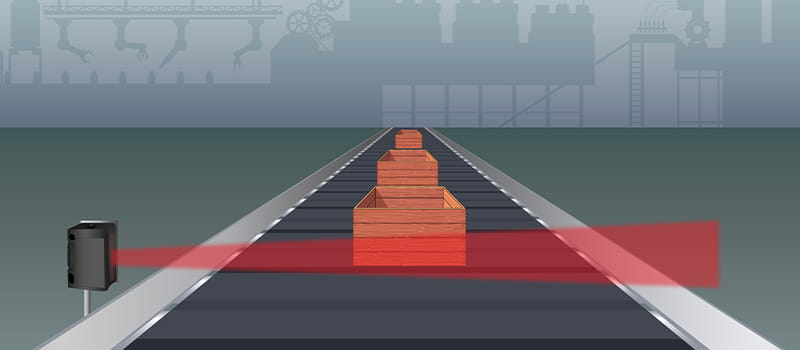 Kohde heijastaa valoa asetetulta etäisyydeltä ja havaitaan.