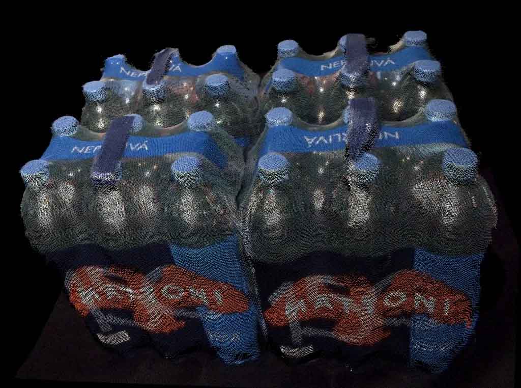 MotionCam 3D skannaus useasta 6-pack juomapakkauksesta