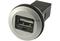 Har-port USB 2.0 A läpivientiliitin, harmaa etulevy