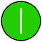 Painikelevy valopainikkeeseen vihreä "I"