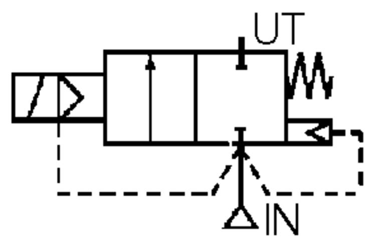 2/2 Steam valve 3/8"-1 1/2"-flow diagram