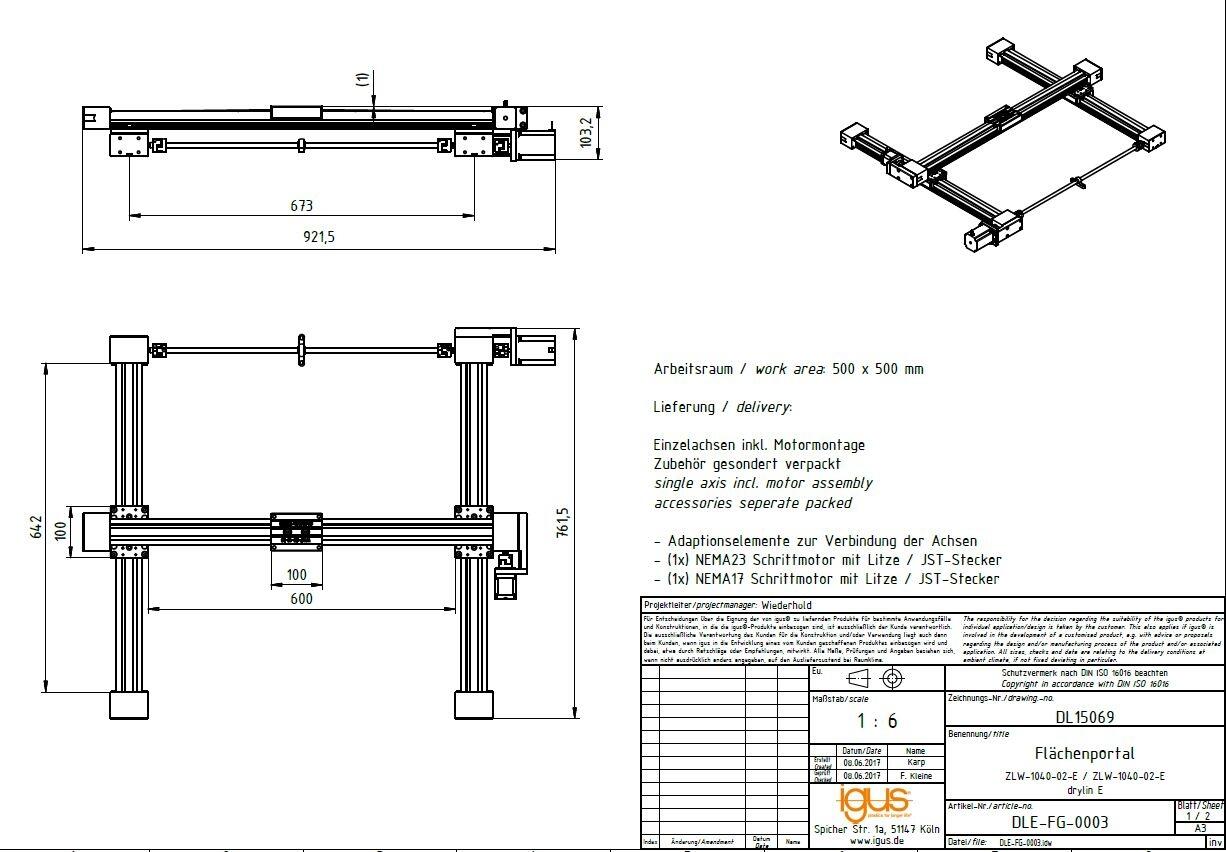 2-akselinen portaalirobotti tekninen ohje