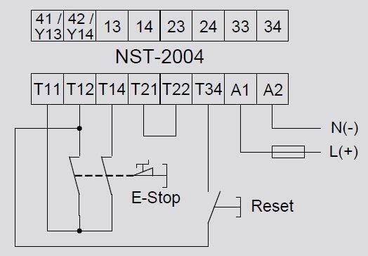 2-kanavainen sisääntulo ilman oikosulkusuojausta