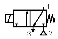 3/2 Magneettiventtiili 1/4"-tekninen kuva