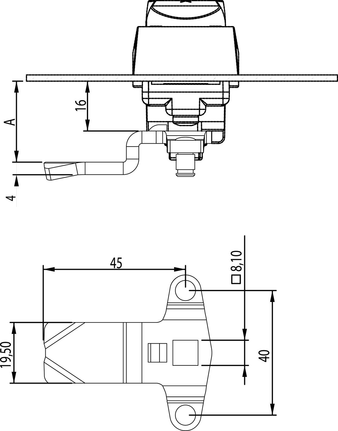 3-Piste telki rajoitinulokkeella mitat