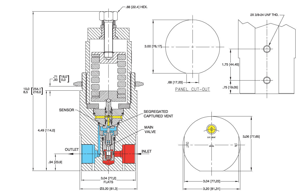 50-2200-sarjan paineensäädin 2