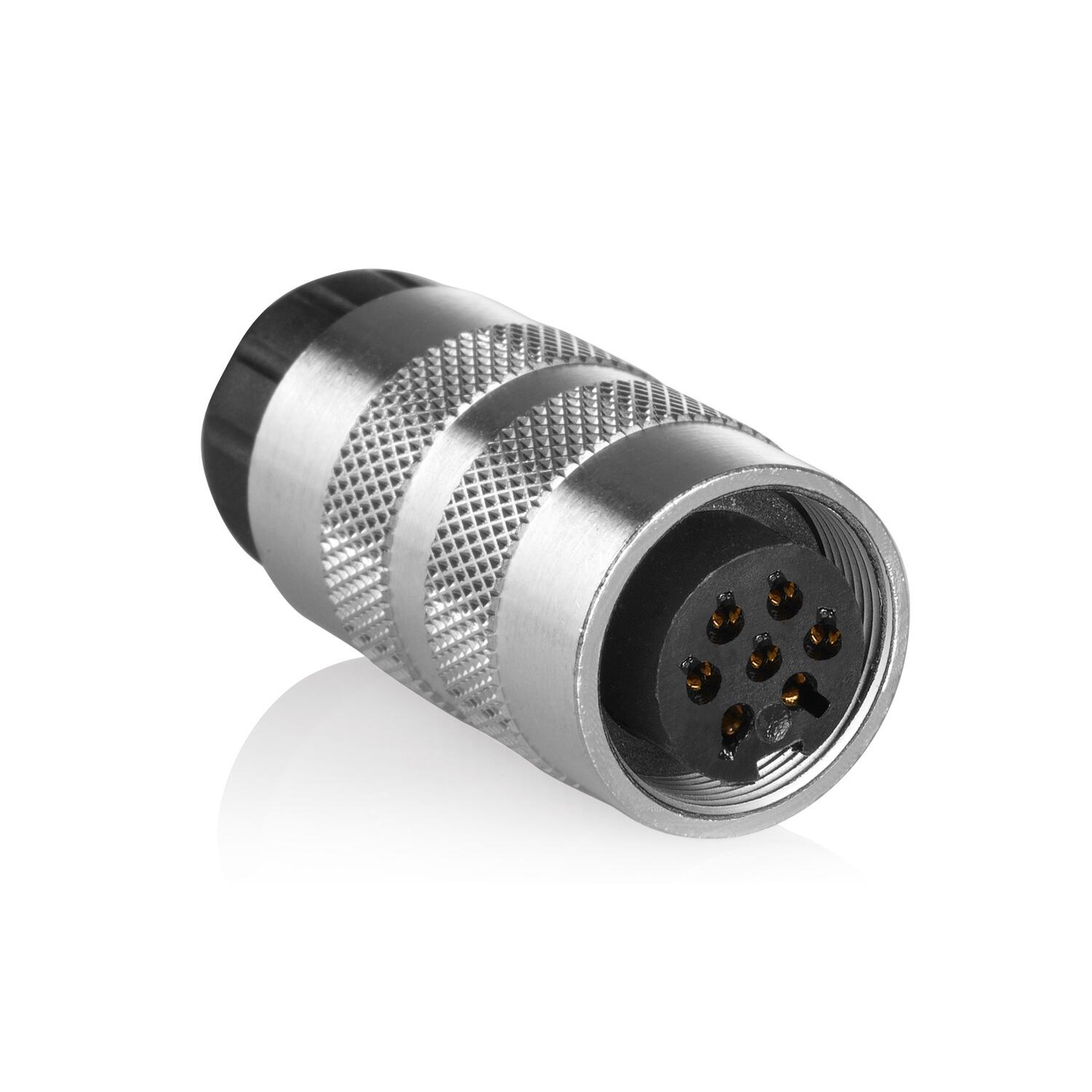 7-napainen naarasliitin 6 mm kaapelille