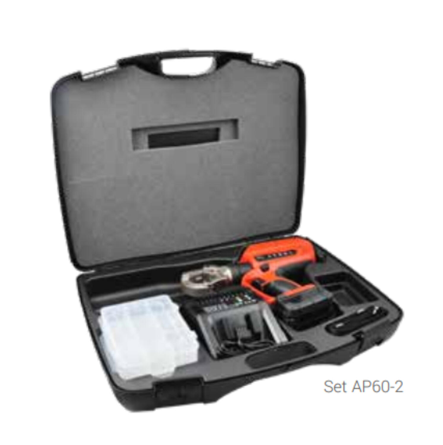 Akkutoiminen hydraulinen puristustyökalu AP60-2 setti