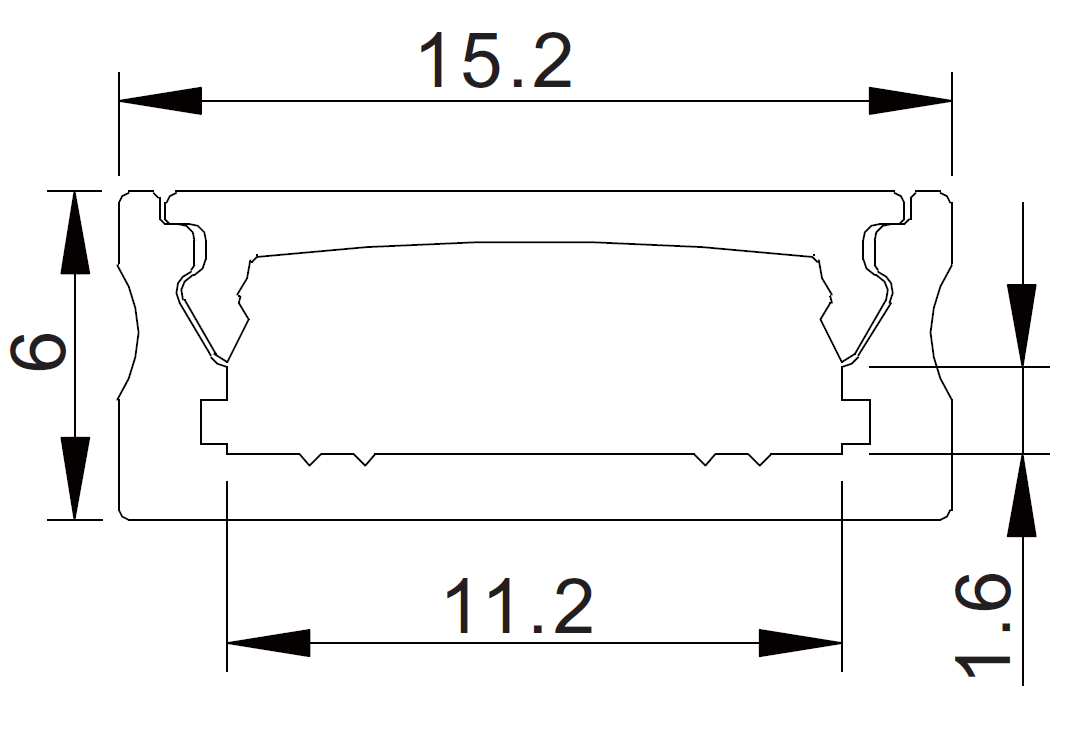 AP-1A Alumiiniprofiili mitat