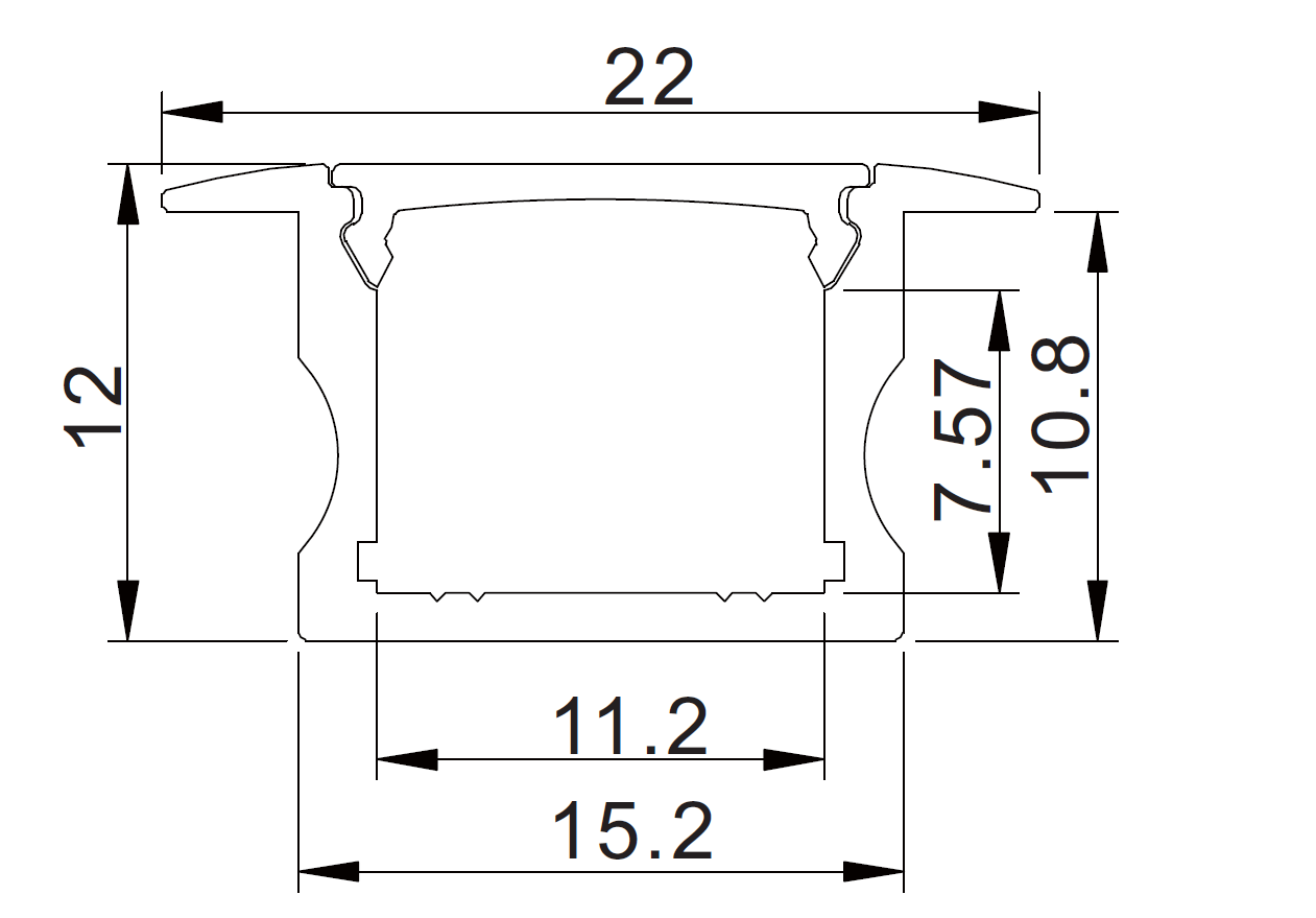 AP-3A Alumiiniprofiili mitat