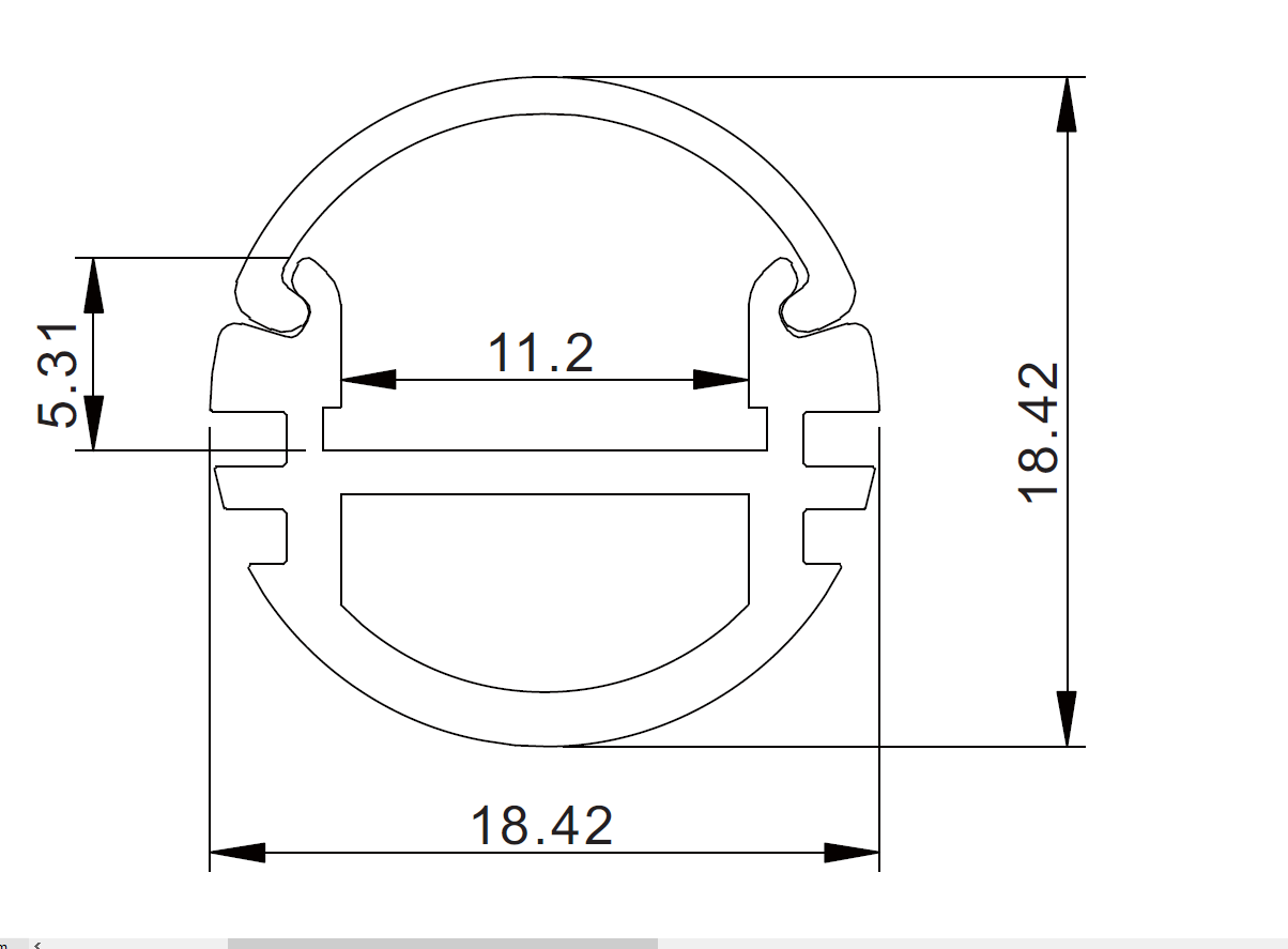 AP-4A Alumiiniprofiili mitat