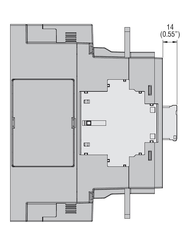 Apukosketinlohko päälle, mitat