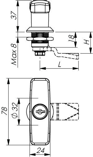 Auer LED-varoitusvalo, mDD