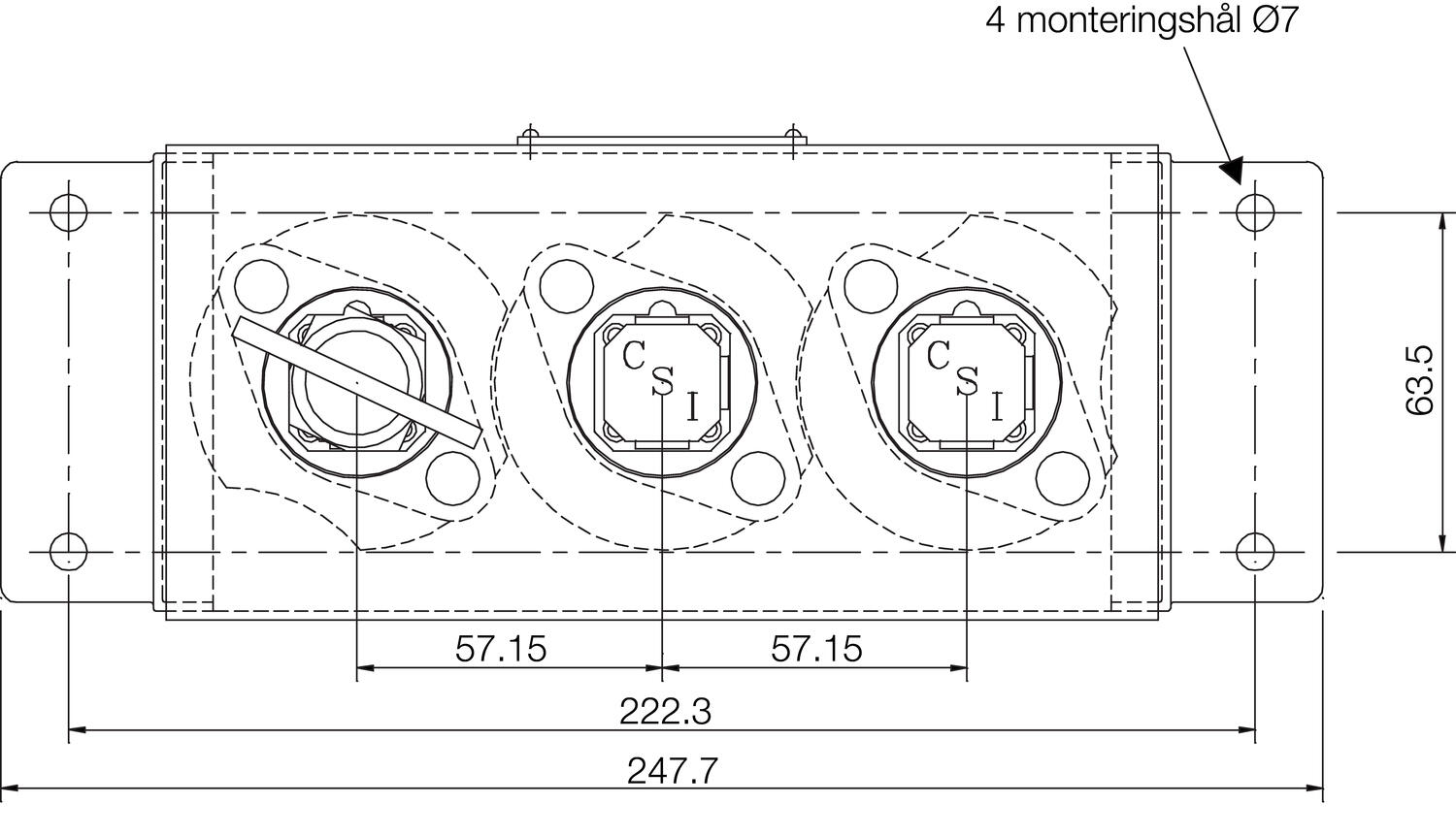 Castell X-avainyksikkö tekninen kuva